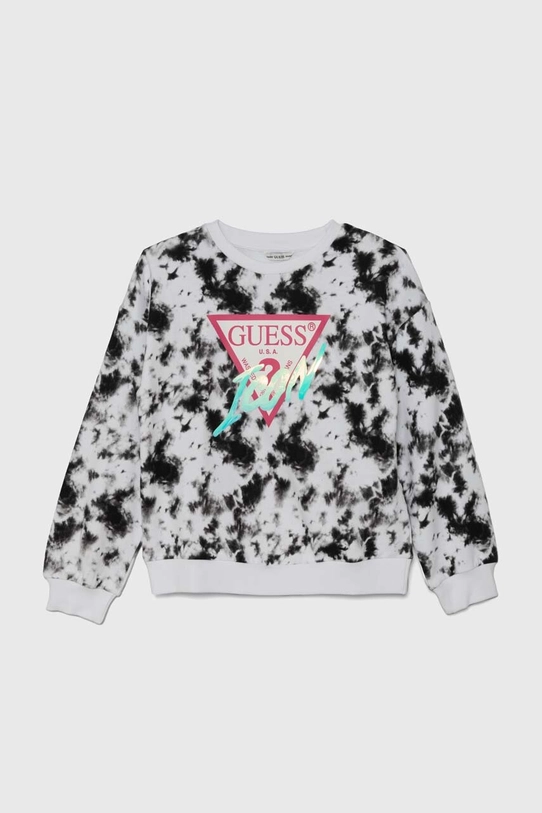 Guess hanorac de bumbac pentru copii print negru J4YQ02.KA6R3.9BYH