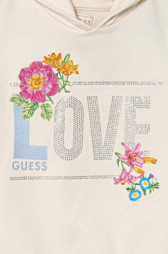 DÍVKA Dětská bavlněná mikina Guess J4YQ09.KAX74.9BYH béžová