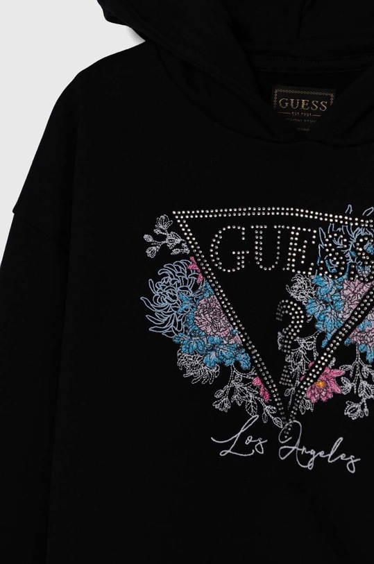 Djevojčice Dječja pamučna dukserica Guess J4YQ09.KAX74.9BYH crna