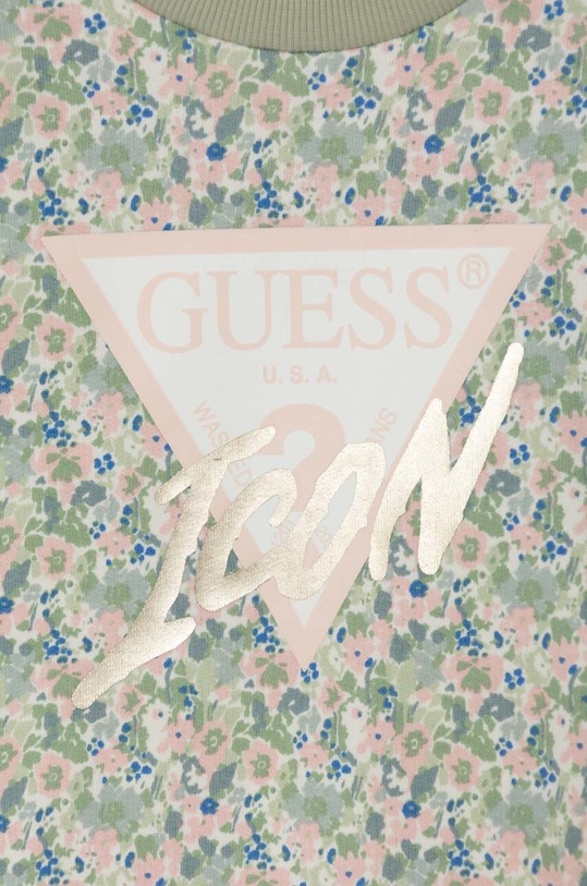 Dziewczynka Guess bluza bawełniana dziecięca K4YQ05.KA6R3.9BYH zielony