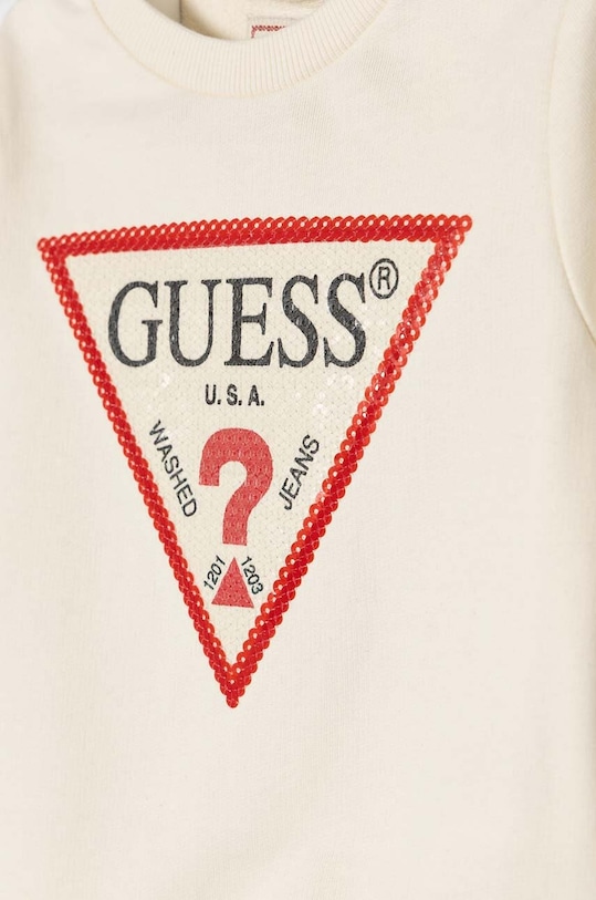 DÍVKA Dětská bavlněná mikina Guess K4YQ10.KA6R3.9BYH béžová