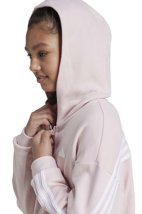 Дитяча кофта adidas G FI 3S FZ IX3628 рожевий