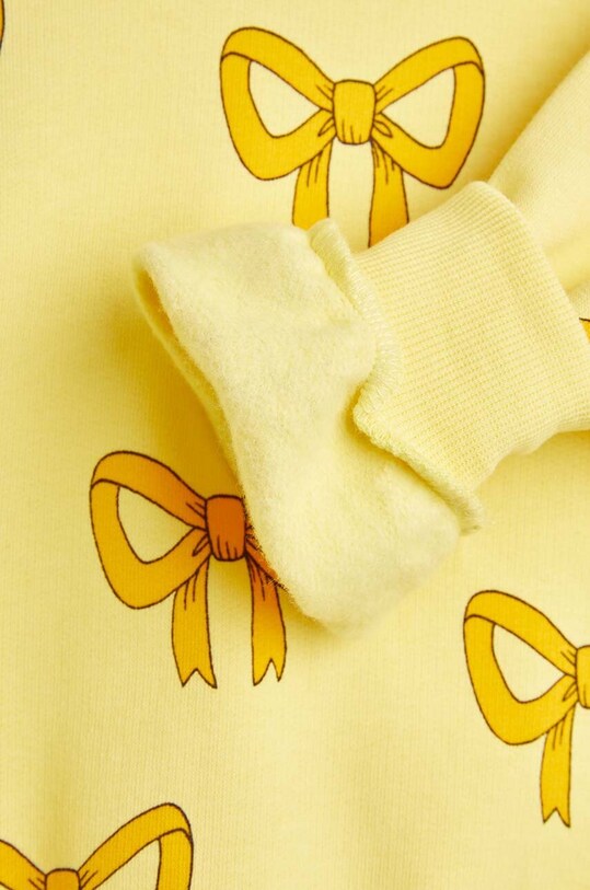 Дитяча бавовняна кофта Mini Rodini Bow жовтий 2472014923