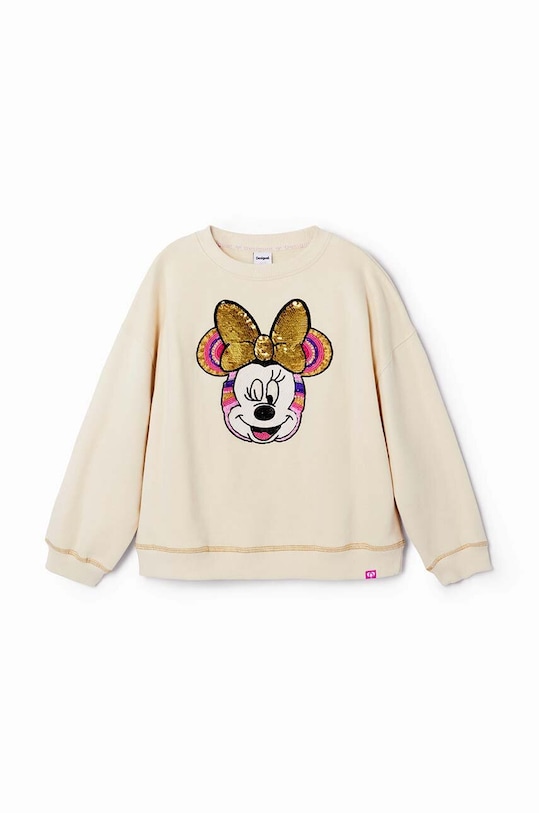 Дитяча бавовняна кофта Desigual MICKEY MOUSE 24WGSK07 бежевий AW24