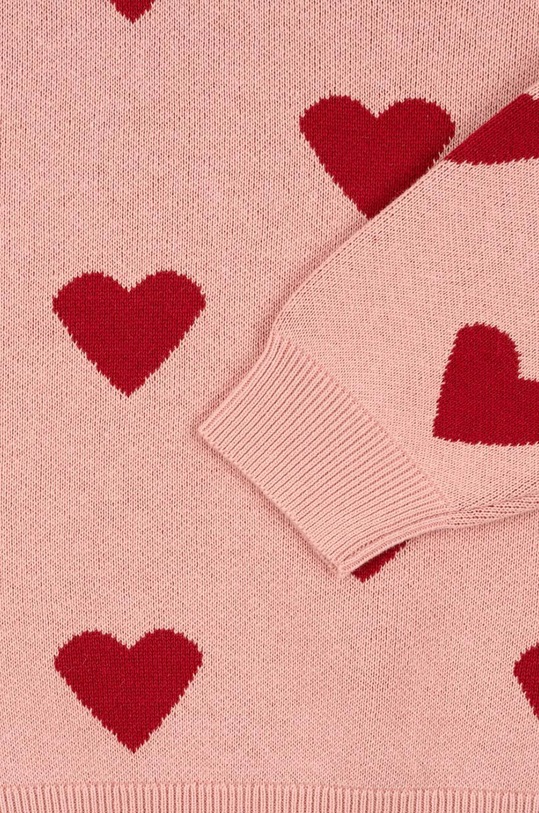 Konges Sløjd sweter bawełniany dziecięcy LAPIS KNIT BLOUSE różowy KS101551.G