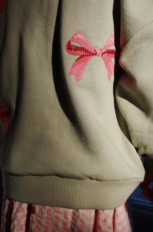 Konges Sløjd bluza copii LOU BOW SWEATSHIRT OCS KS101561
