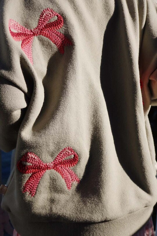 Konges Sløjd bluza copii LOU BOW SWEATSHIRT OCS KS101561
