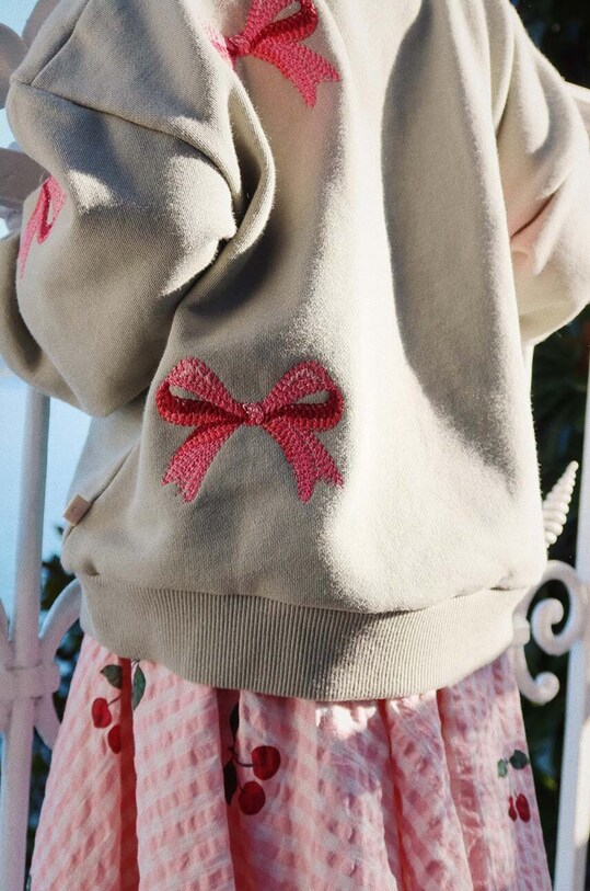 Konges Sløjd bluza copii LOU BOW SWEATSHIRT OCS KS101561