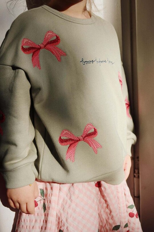 Dětská mikina Konges Sløjd LOU BOW SWEATSHIRT OCS KS101561