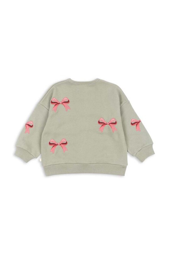 Fete Konges Sløjd bluza copii LOU BOW SWEATSHIRT OCS KS101561 verde