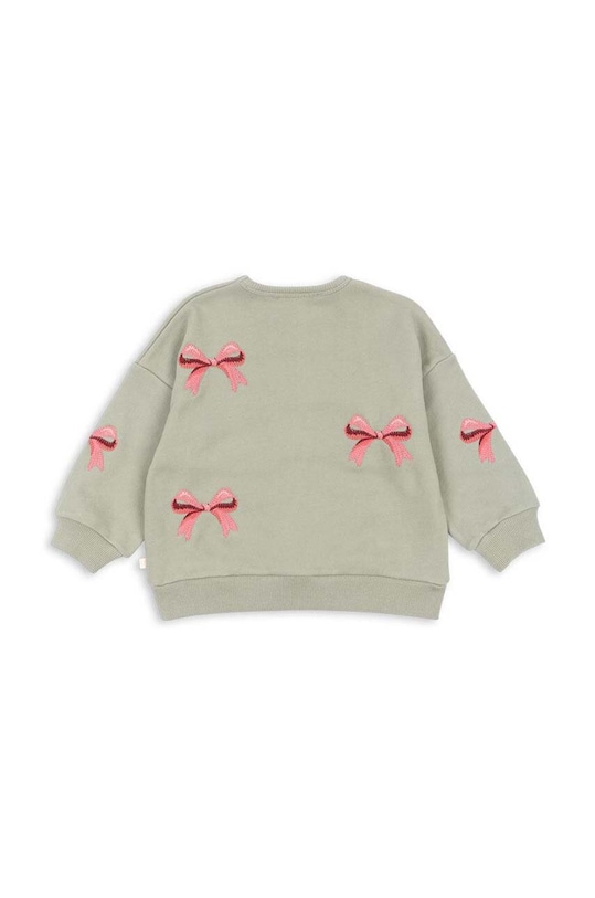 DÍVKA Dětská mikina Konges Sløjd LOU BOW SWEATSHIRT OCS KS101561 zelená