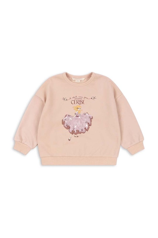Dječja dukserica Konges Sløjd LOU GLITTER SWEATSHIRT OCS print bež KS101562