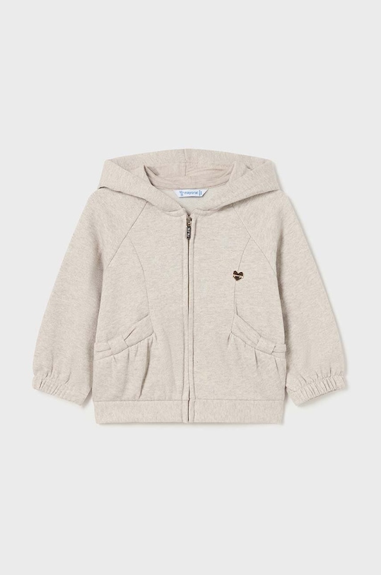 Kojenecká mikina Mayoral s kapucí béžová 2485.4J.Baby.9BYH