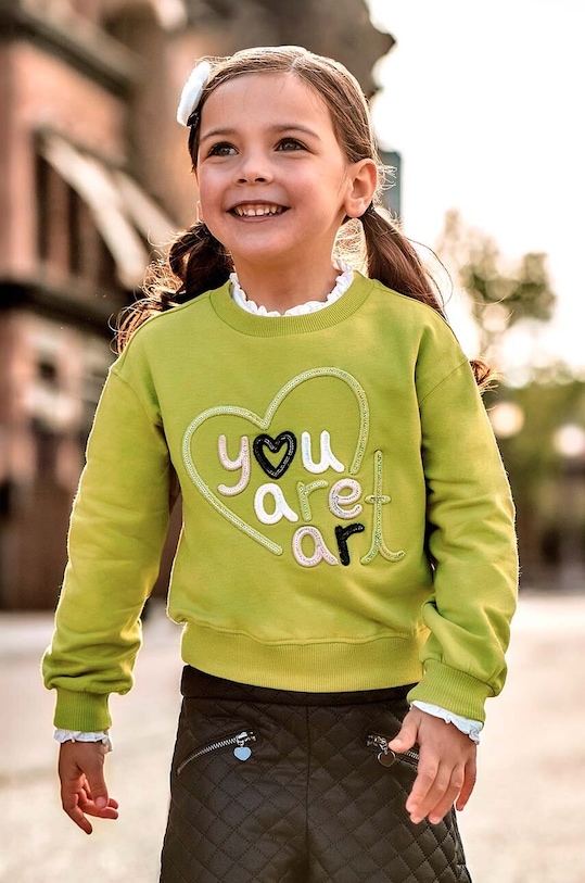 Mayoral bluza dziecięca zielony 4479.6D.Mini.9BYH
