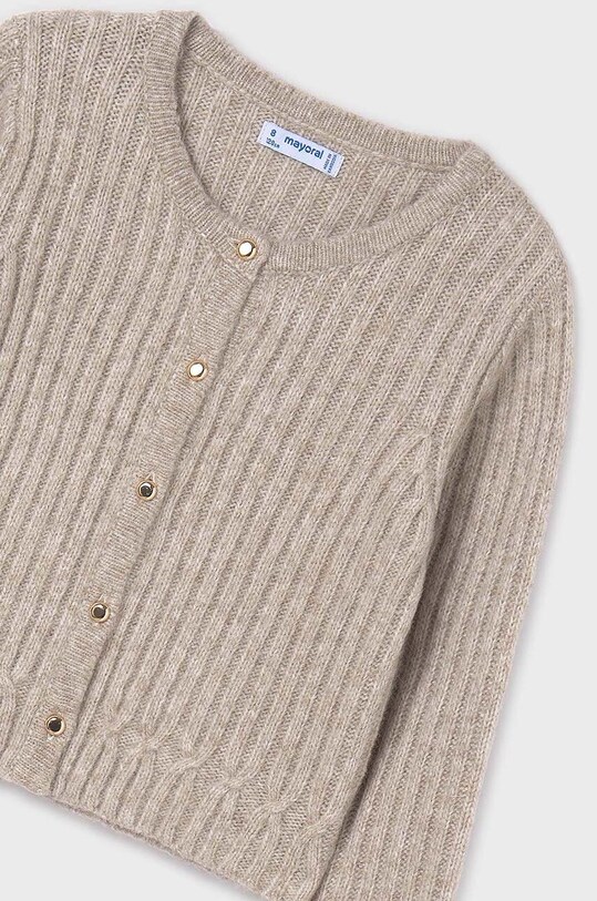 Κοριτσίστικα Παιδική ζακέτα με μείγμα από μαλλί Mayoral 7312.8B.Junior.9BYH μπεζ