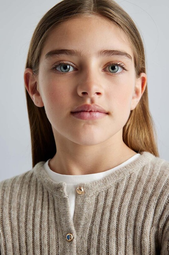 Παιδική ζακέτα με μείγμα από μαλλί Mayoral μπεζ 7312.8B.Junior.9BYH