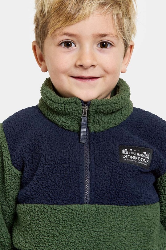 Didriksons hanorac polar pentru copii GOSIG KIDS HALFZIP verde 505536