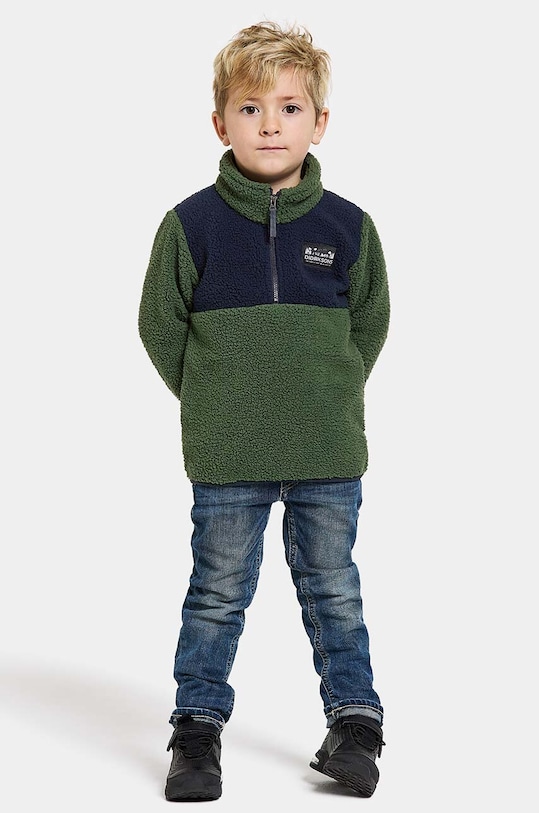 Didriksons hanorac polar pentru copii GOSIG KIDS HALFZIP 505536 verde