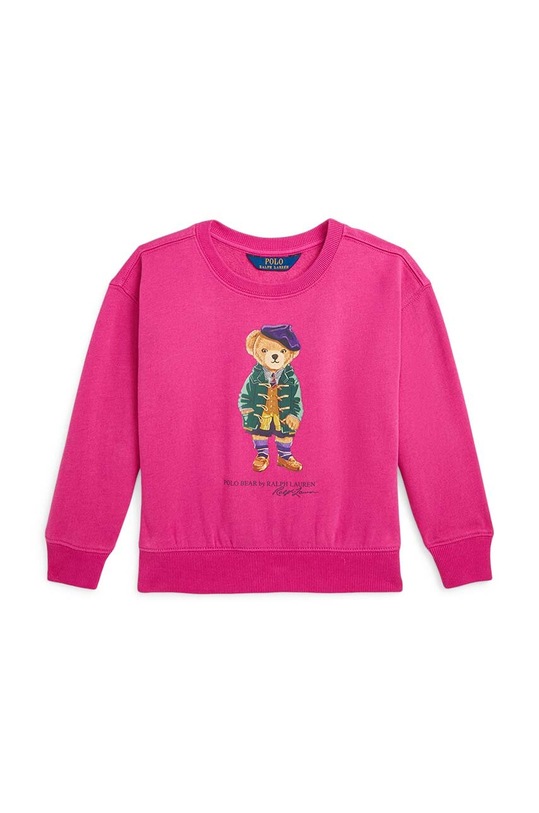 Dětská mikina Polo Ralph Lauren bez kapuce růžová 312951082001