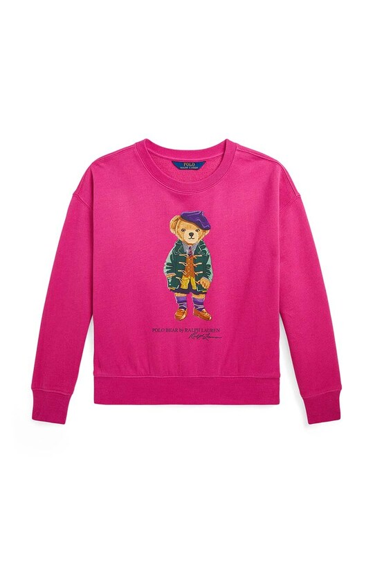 Παιδική μπλούζα Polo Ralph Lauren απλικέ ροζ 313951082001