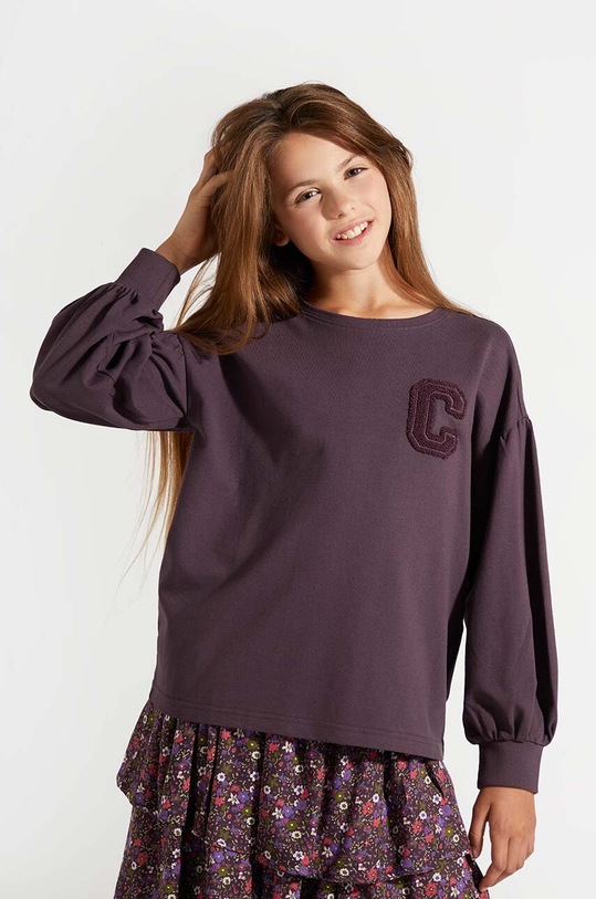 Coccodrillo bluza dziecięca z elastanem fioletowy ZC4143103AGJ