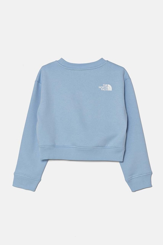 The North Face bluza dziecięca CROP OVERSIZE CUTLINE CREW NF0A89HF1I51 niebieski AW24