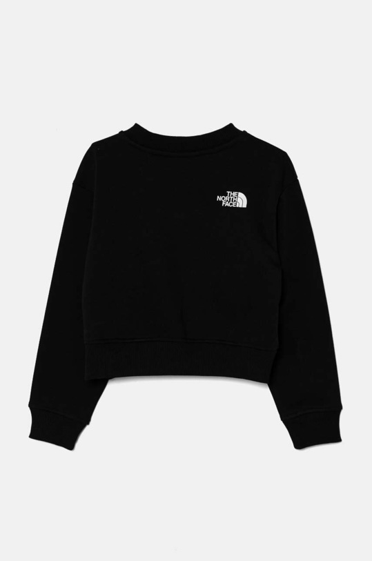 The North Face bluza copii CROP OVERSIZE CUTLINE CREW NF0A89HFJK31 negru AW24