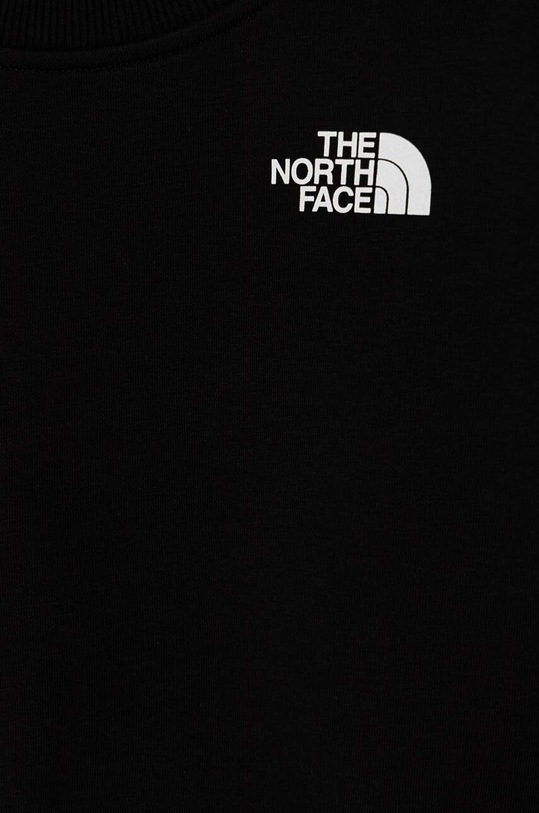 Fete The North Face bluza copii CROP OVERSIZE CUTLINE CREW NF0A89HFJK31 negru