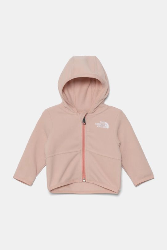 Dukserica za bebe The North Face BABGLACIER F/Z HOODIE s kapuljačom roza NF0A8B1ALK61