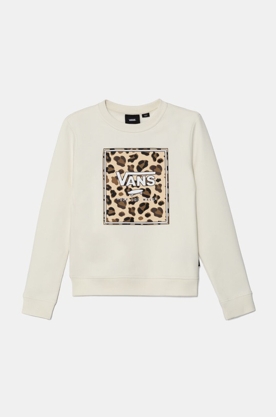 Dětská mikina Vans GR FELIDAE BOXED CREW bez kapuce béžová VN000K8XFS81
