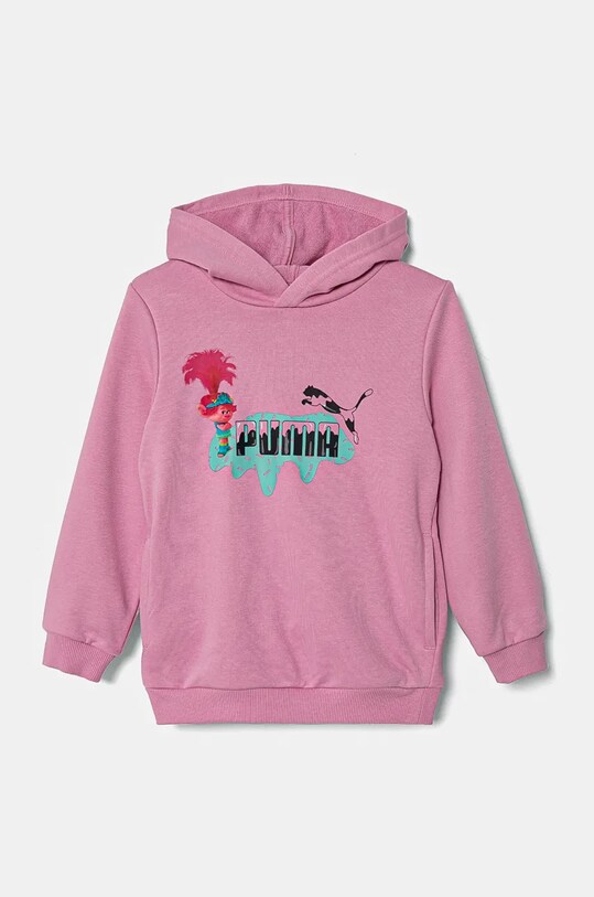 Detská mikina Puma X TROLLS Hoodie TR s kapucňou ružová 627378