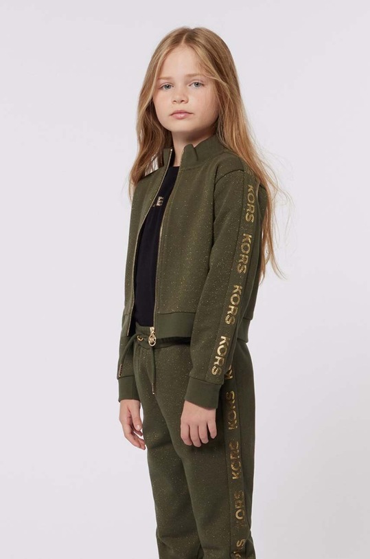 Detská mikina Michael Kors bez kapucne zelená R30152.114.150
