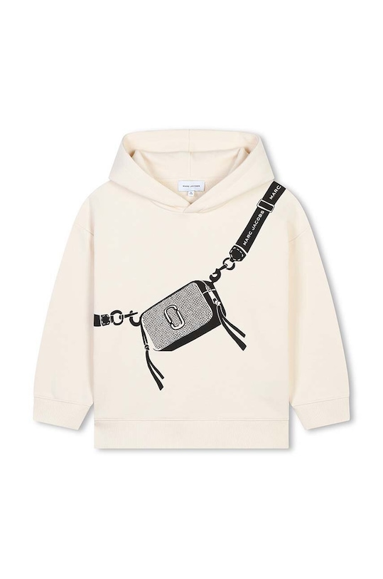 Детская хлопковая кофта Marc Jacobs с капюшоном бежевый W60387.102.108