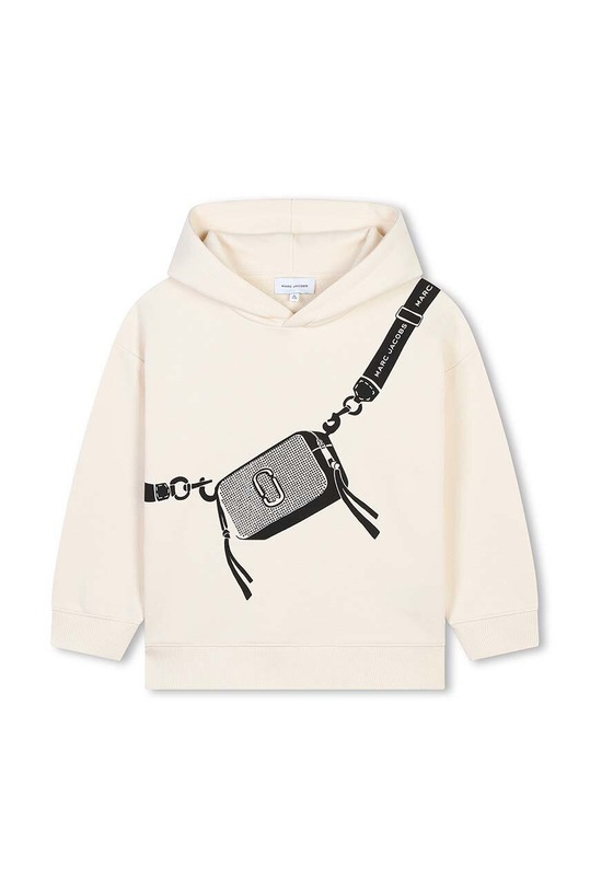 Παιδική βαμβακερή μπλούζα Marc Jacobs στάμπα μπεζ W60387.156