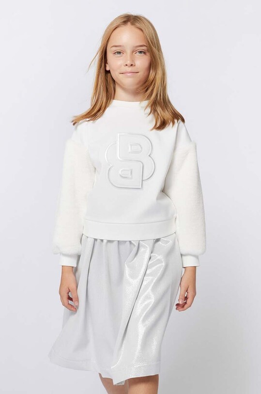 BOSS bluza copii imprimeu alb J51112.126.150