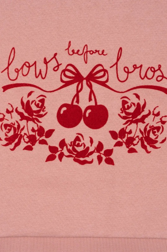 Konges Sløjd hanorac de bumbac pentru copii LOUPY LOU SWEATSHIRT GOTS KS102025.G roz