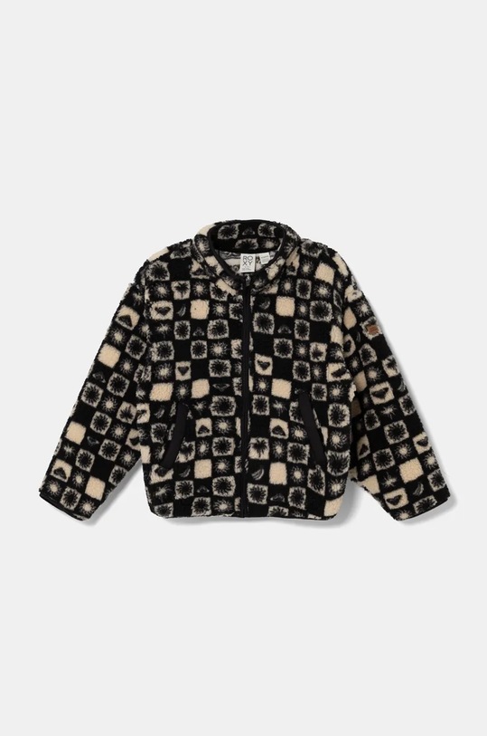 Roxy bluza polarowa dziecięca LIKE ELECTRICITY bez kaptura czarny ERGPF03070