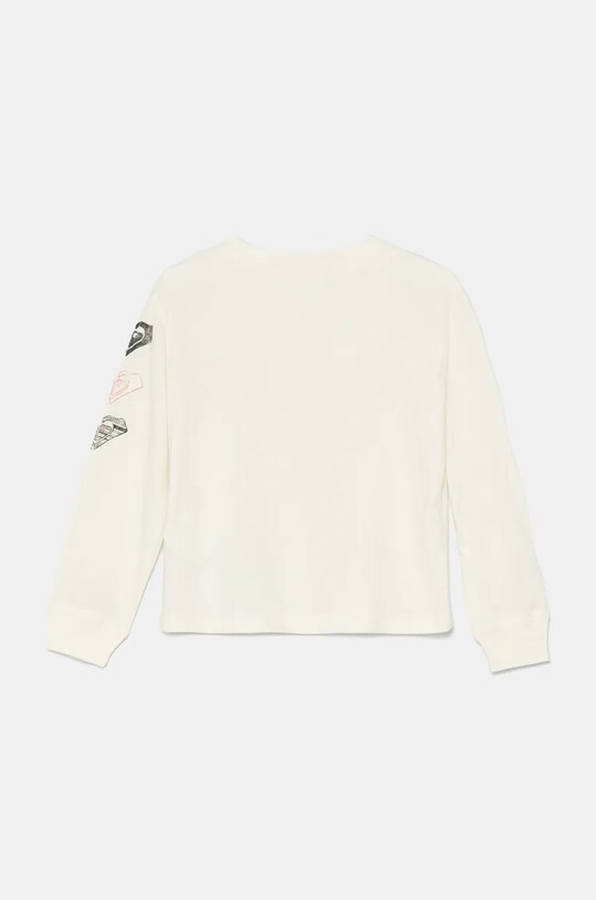 Хлопковый детский лонгслив Roxy LET SOMEBODY GO ERGZT04059 белый AW24