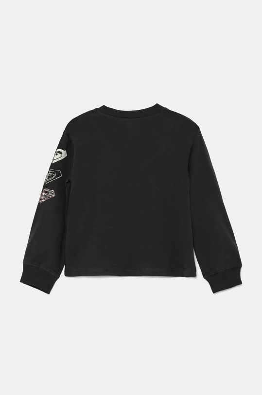 Дитячий бавовняний лонгслів Roxy LET SOMEBODY GO ERGZT04059 чорний AW24