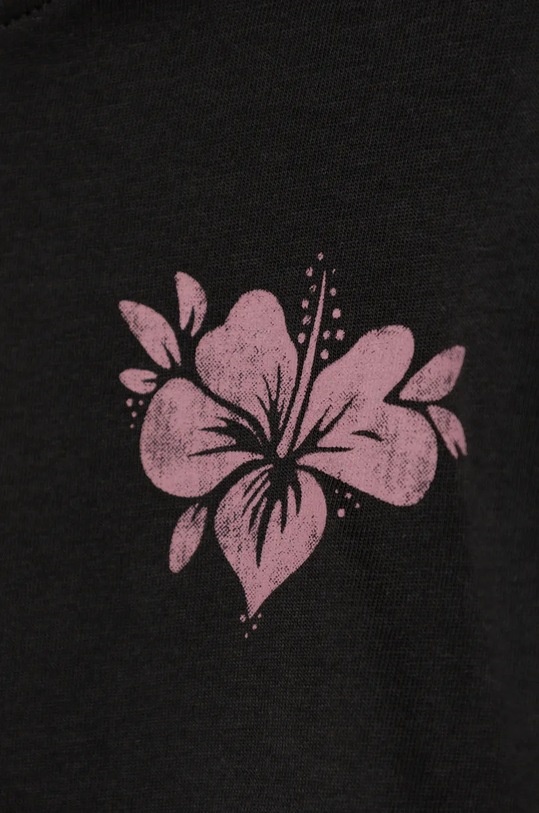 Дівчинка Дитячий бавовняний лонгслів Roxy LET SOMEBODY GO ERGZT04059 чорний