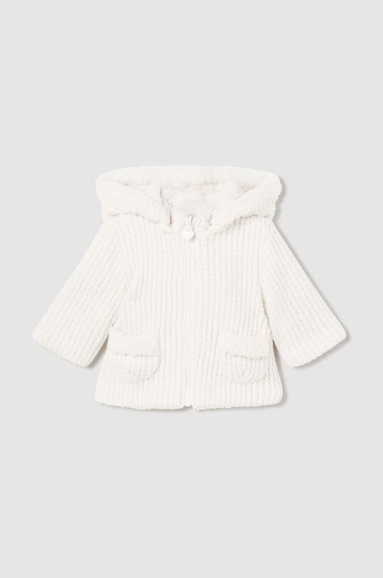 Кофта для немовлят Mayoral Newborn з капюшоном білий 2447.2E.Newborn.9BYH