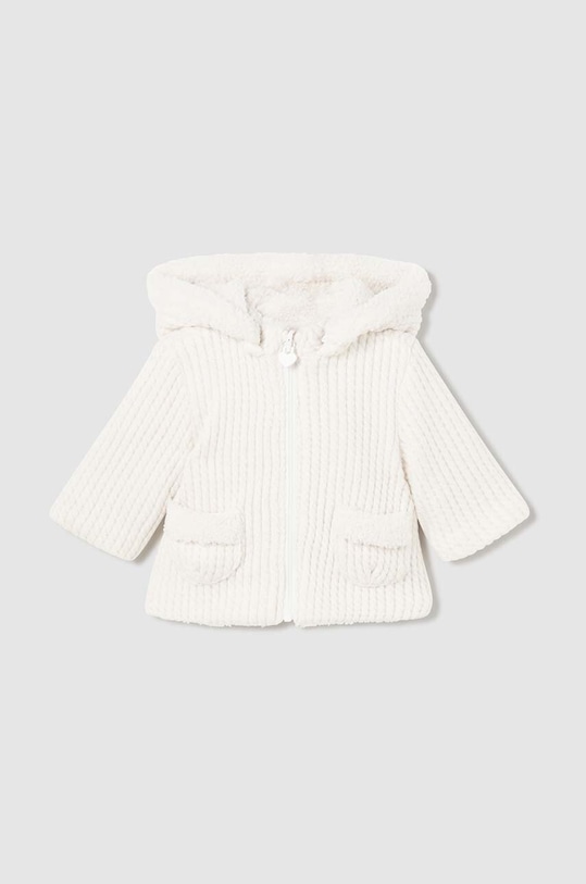Mayoral Newborn bluza niemowlęca z kapturem biały 2447.2E.Newborn.9BYH