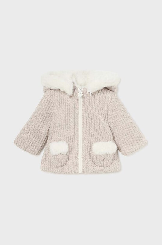 Кофта для младенцев Mayoral Newborn с капюшоном бежевый 2447.2E.Newborn.9BYH