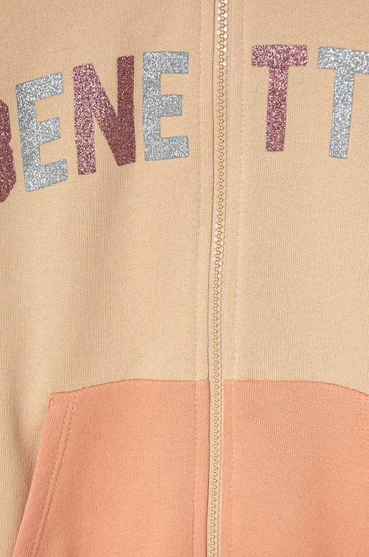 Dziewczynka United Colors of Benetton bluza bawełniana dziecięca 3J68C503Y.G.Seasonal beżowy