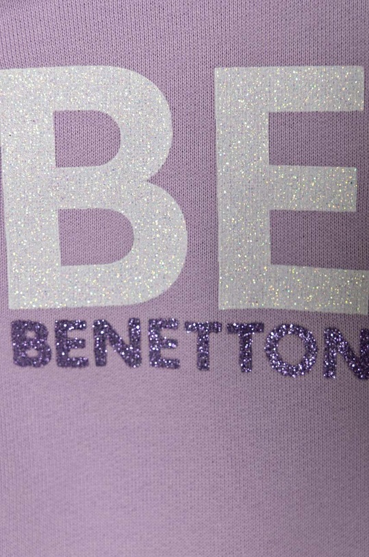 Dziewczynka United Colors of Benetton bluza bawełniana dziecięca 3J68C503Y.G.Seasonal fioletowy