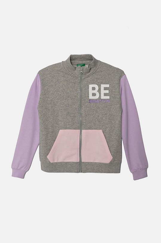 United Colors of Benetton bluza bawełniana dziecięca wzorzyste szary 3J68C503Y.G.Seasonal