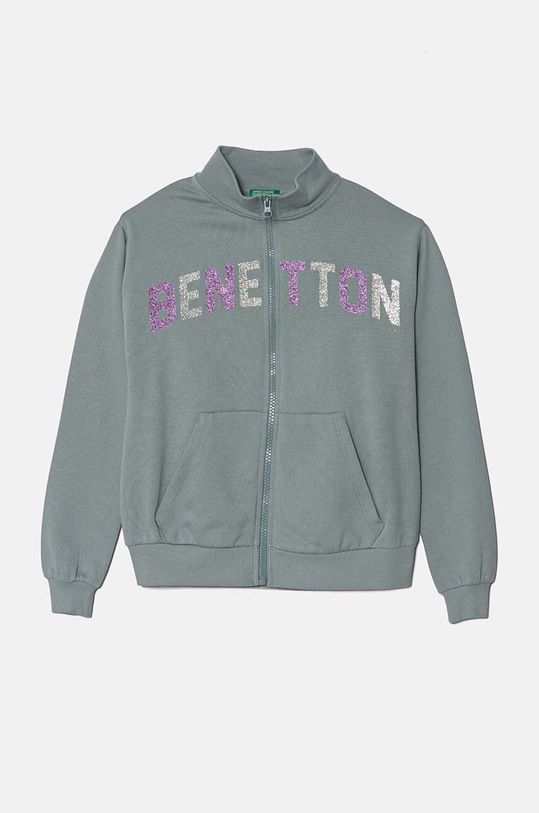 United Colors of Benetton bluza bawełniana dziecięca wzorzyste zielony 3J68C503Y.G.Seasonal