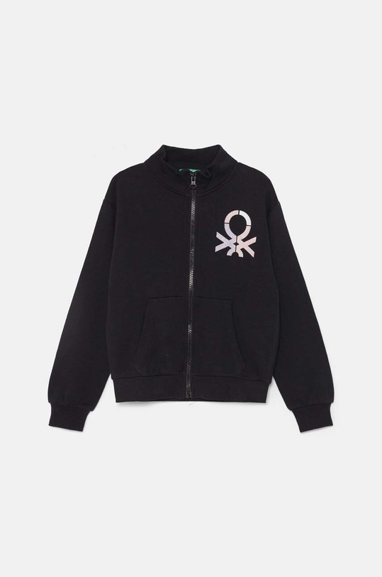 United Colors of Benetton bluza bawełniana dziecięca wzorzyste czarny 3J68C503Y.G.Seasonal