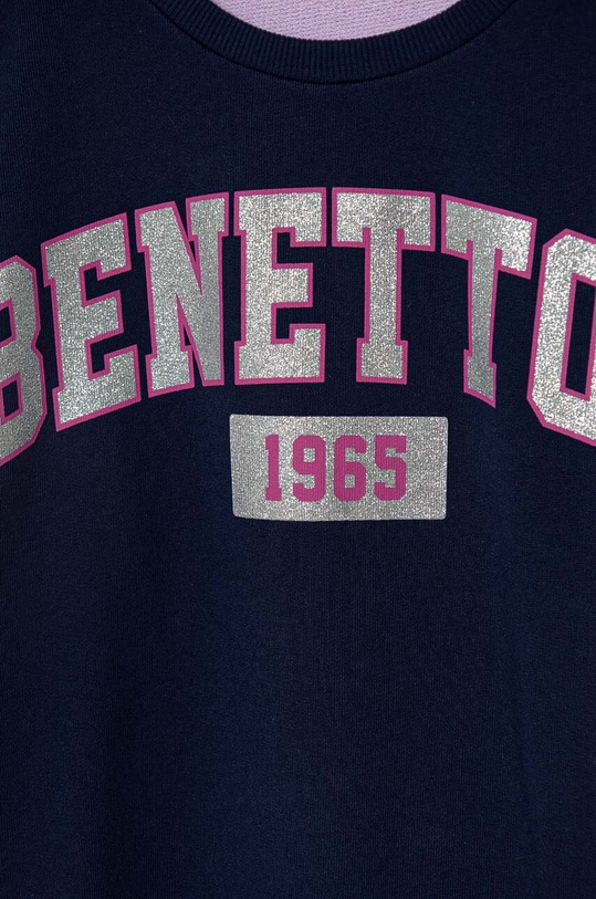 Dziewczynka United Colors of Benetton bluza bawełniana dziecięca 3J68C10L8.G.Seasonal granatowy