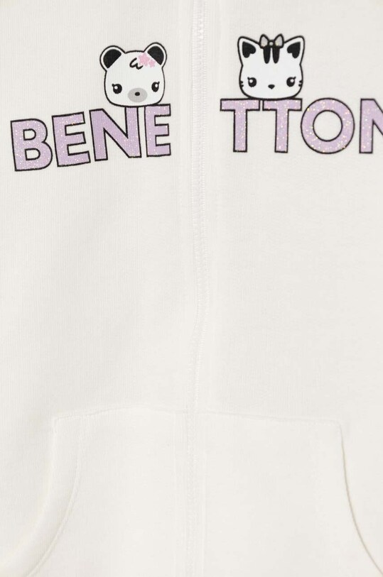 Dziewczynka United Colors of Benetton bluza bawełniana dziecięca 3J70G5037.P.Seasonal biały